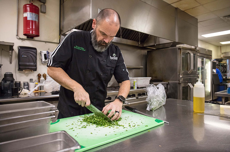 Chef Prepping ingredients for Healthy Meals